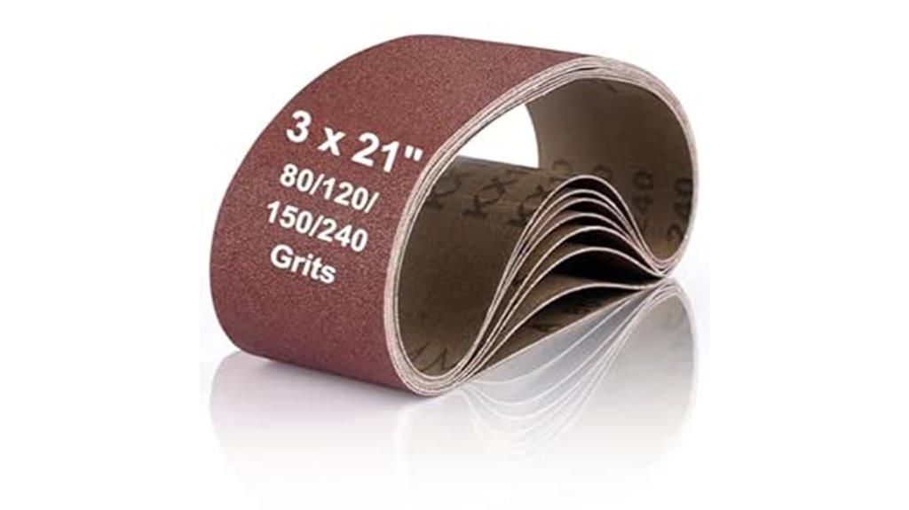 eight piece sanding belt set