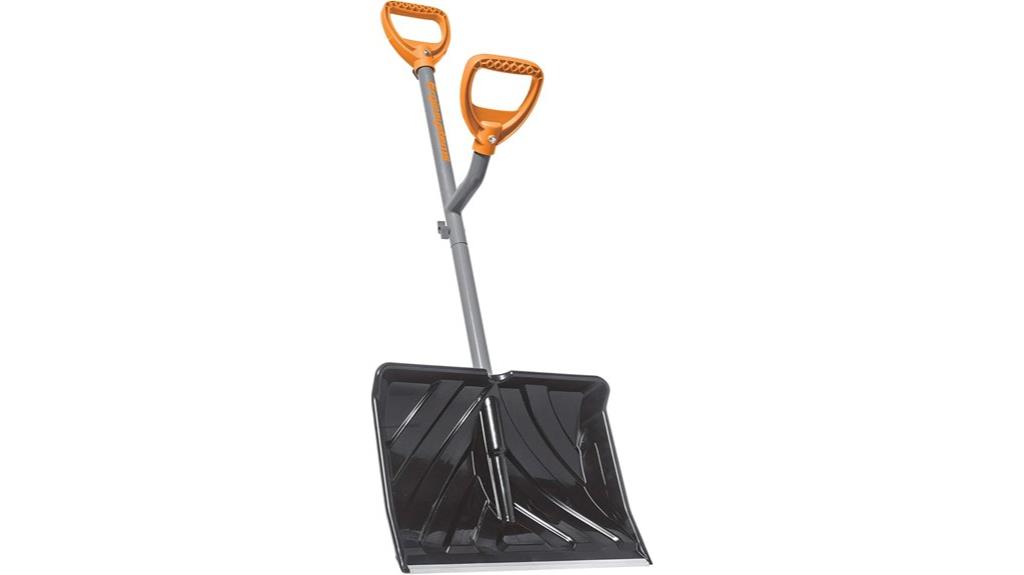 ergonomic snow shovel design