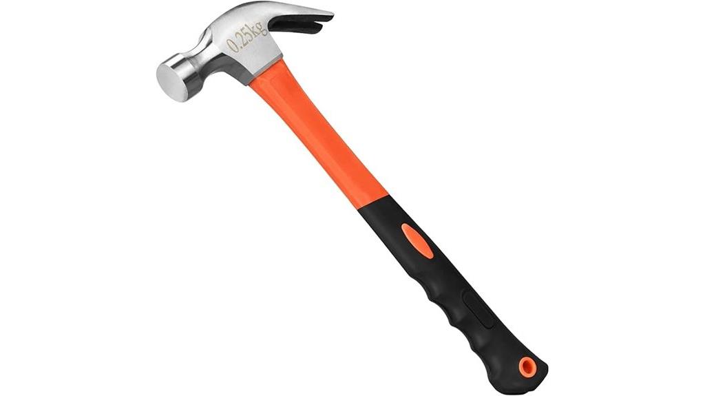 fiberglass handle claw hammer