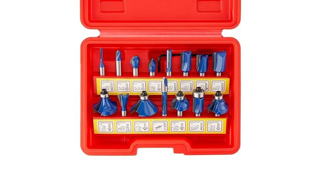 fifteen router bits set
