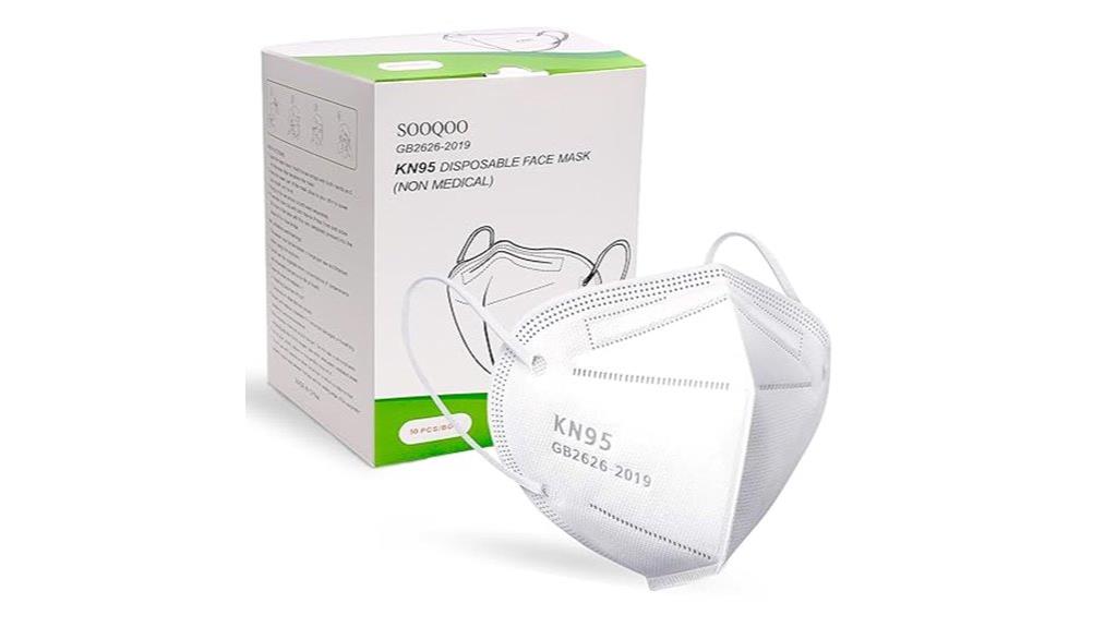fifty white kn95 masks