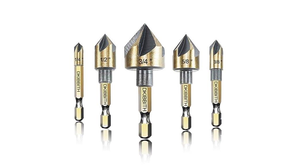 five piece countersink set