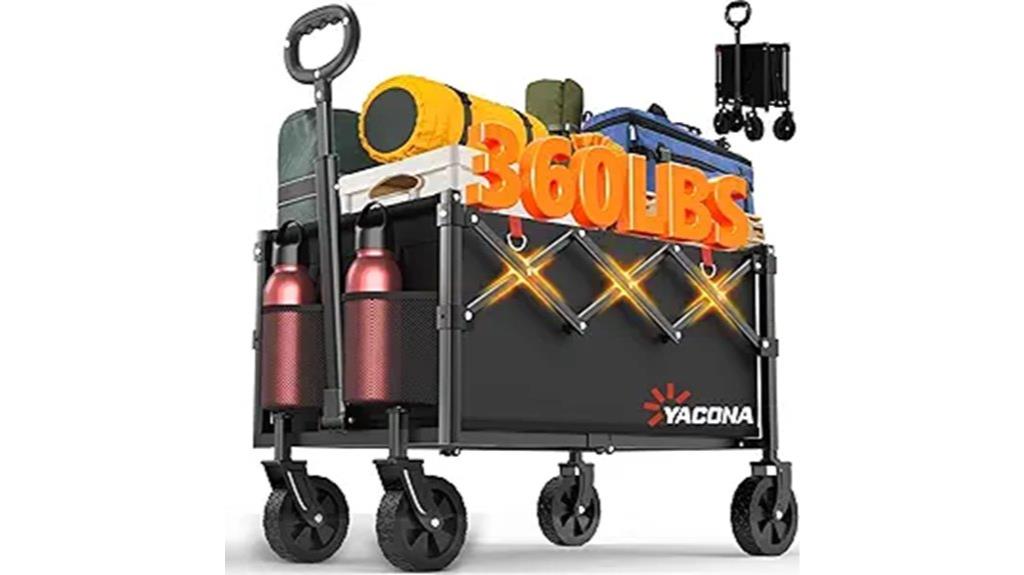 foldable wheeled shopping cart