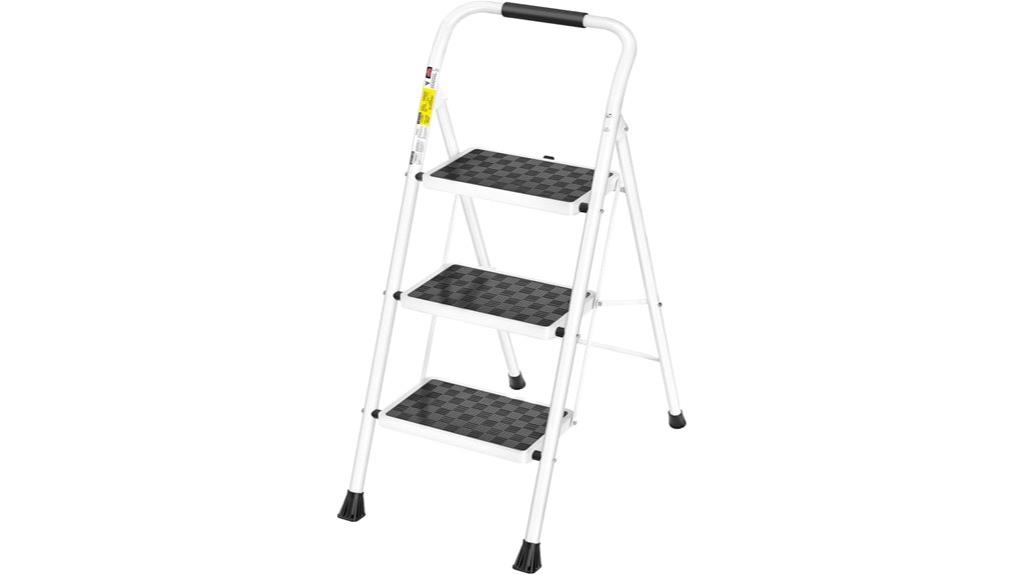 folding cushioned handle ladder