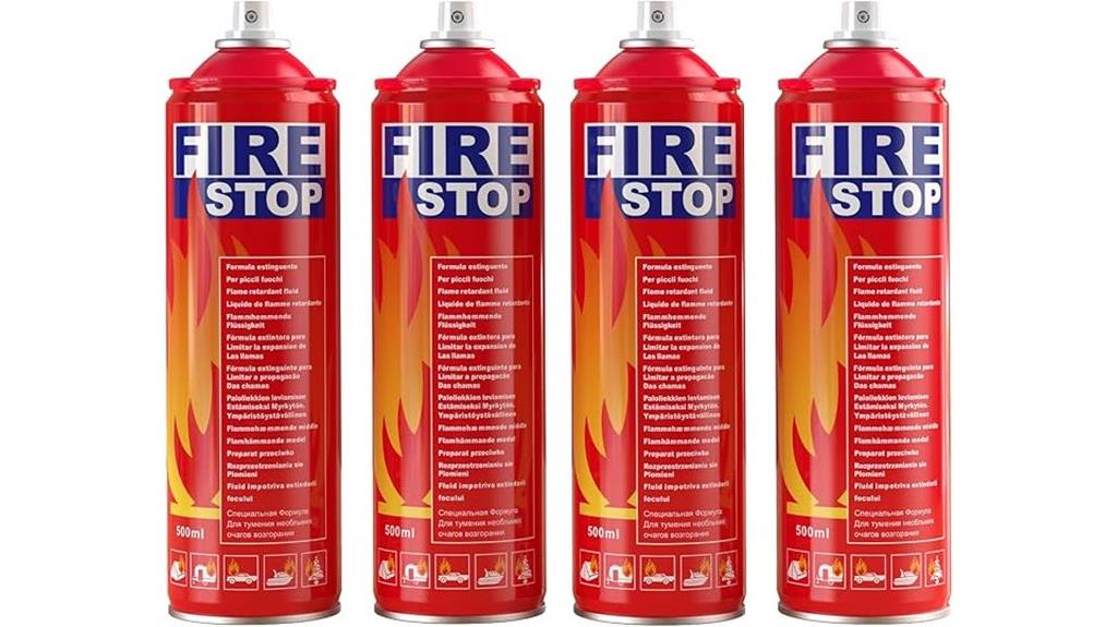 four fire extinguishers included