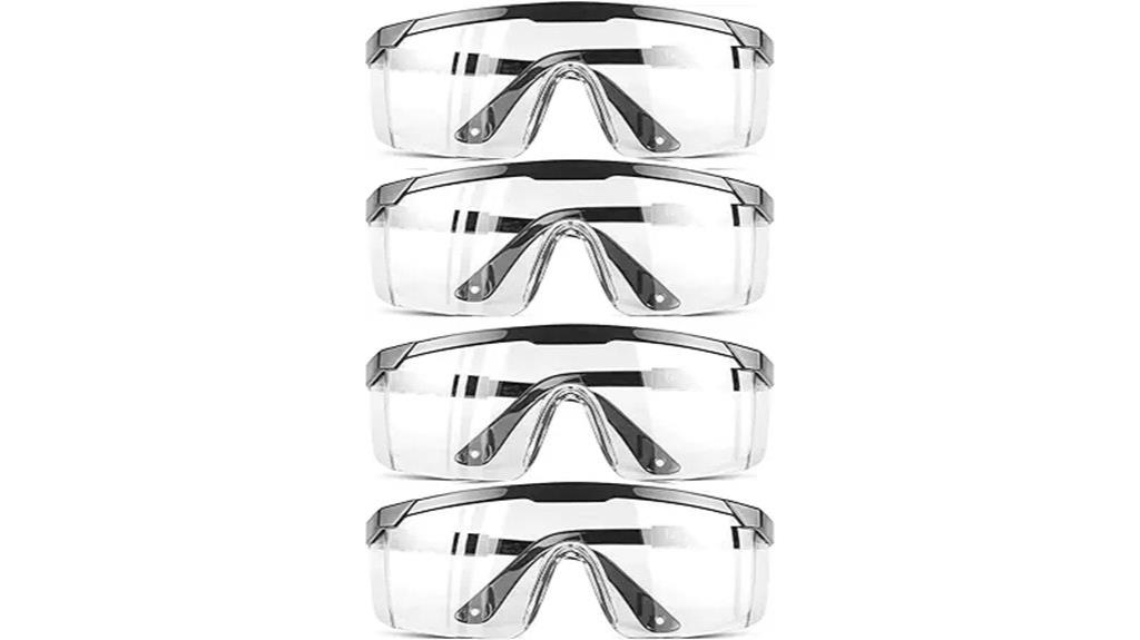 four pack safety goggles