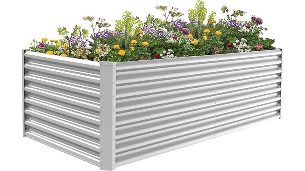 galvanized vegetable flower bed