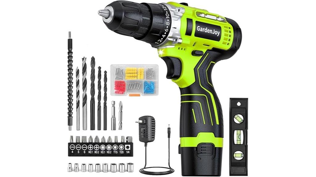 gardenjoy 12v drill set