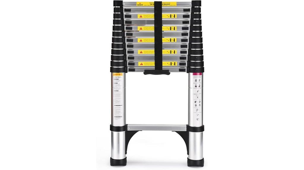heavy duty 12 5 ft telescoping ladder