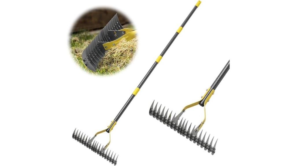 heavy duty 4 5ft dethatcher rake