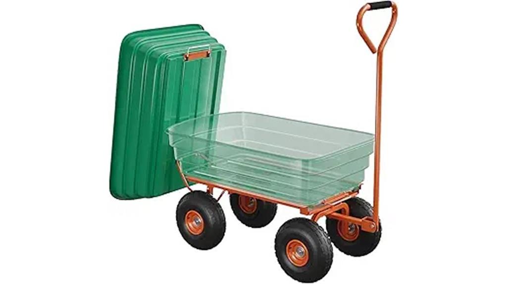 heavy duty poly garden cart