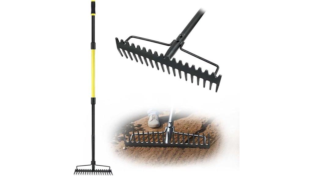 heavy duty steel tine rake