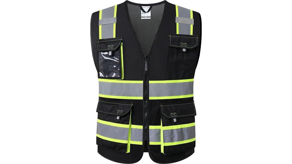 high visibility pocket mesh vest