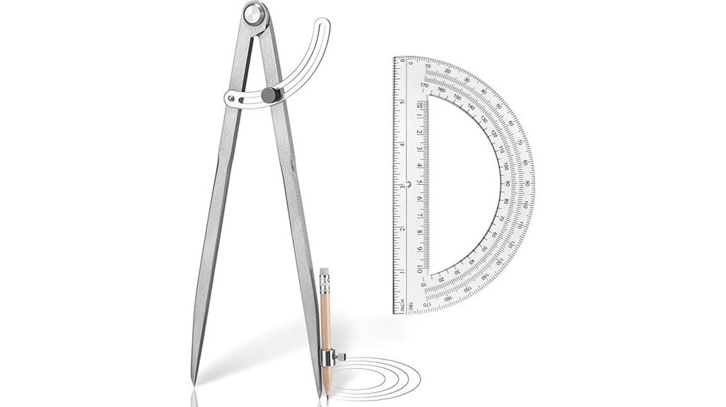 large compass with protractor