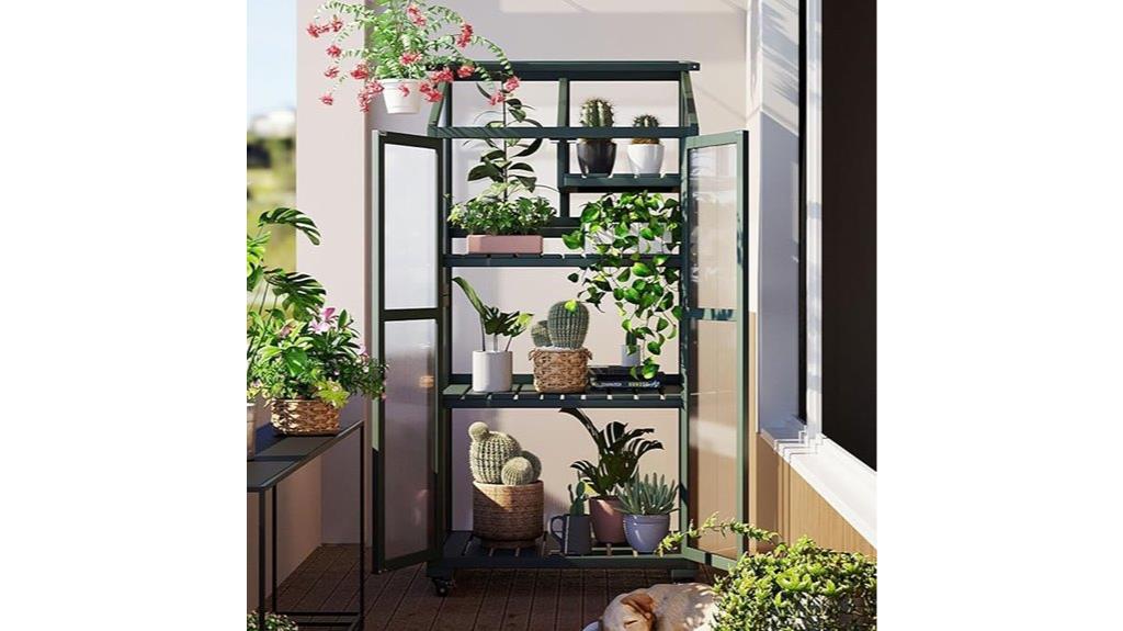 large greenhouse with wheels