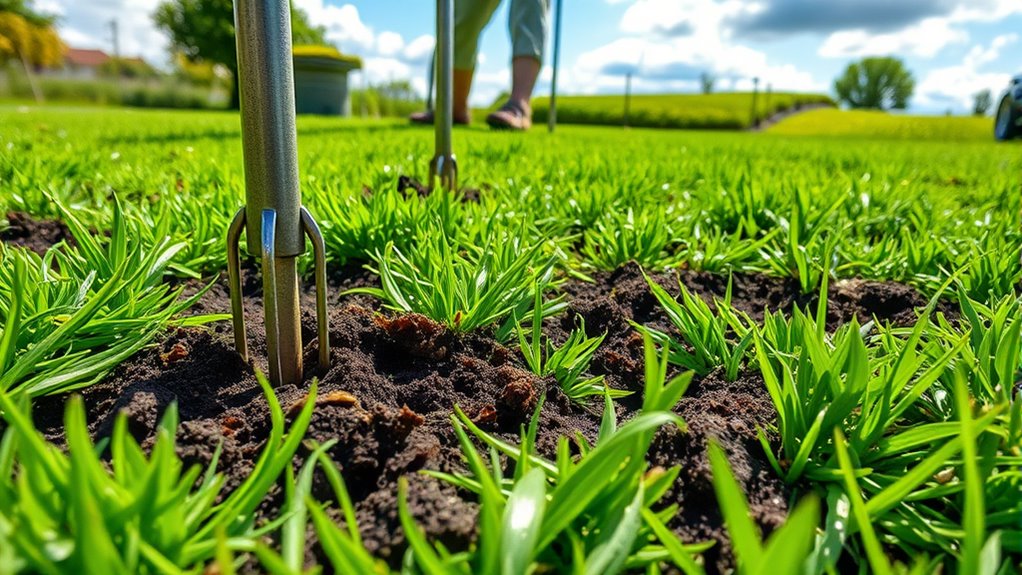 lawn aeration improves soil