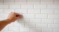 lay tile backsplash carefully