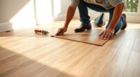 laying durable vinyl flooring