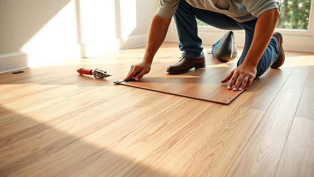 laying durable vinyl flooring
