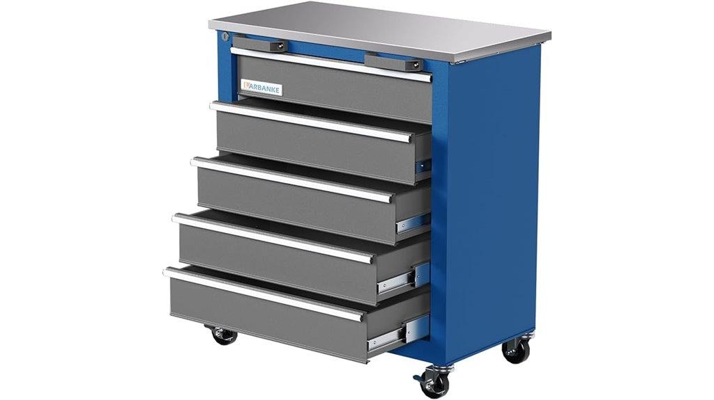 lockable 5 drawer tool chest