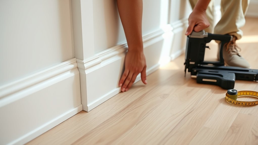 measure cut caulk finish