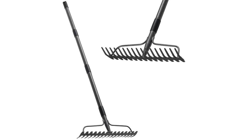 metal 17 prong garden rake
