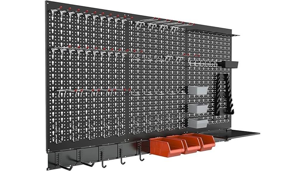 metal garage pegboard organizer