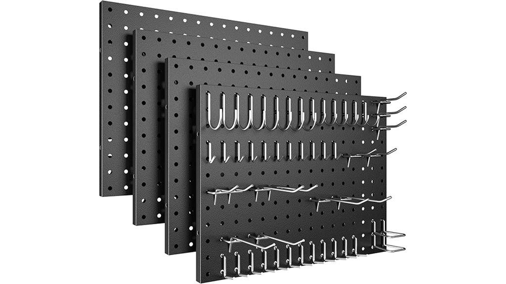 metal pegboard wall organizers