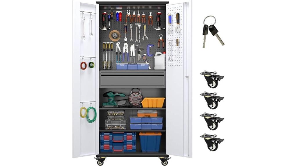 mobile garage storage cabinet