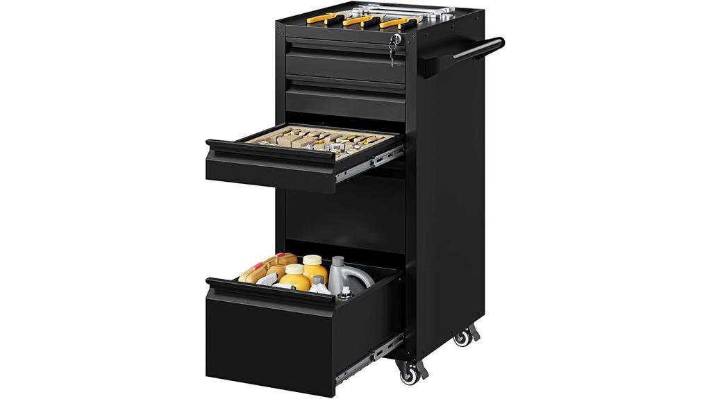 mobile metal tool cabinet