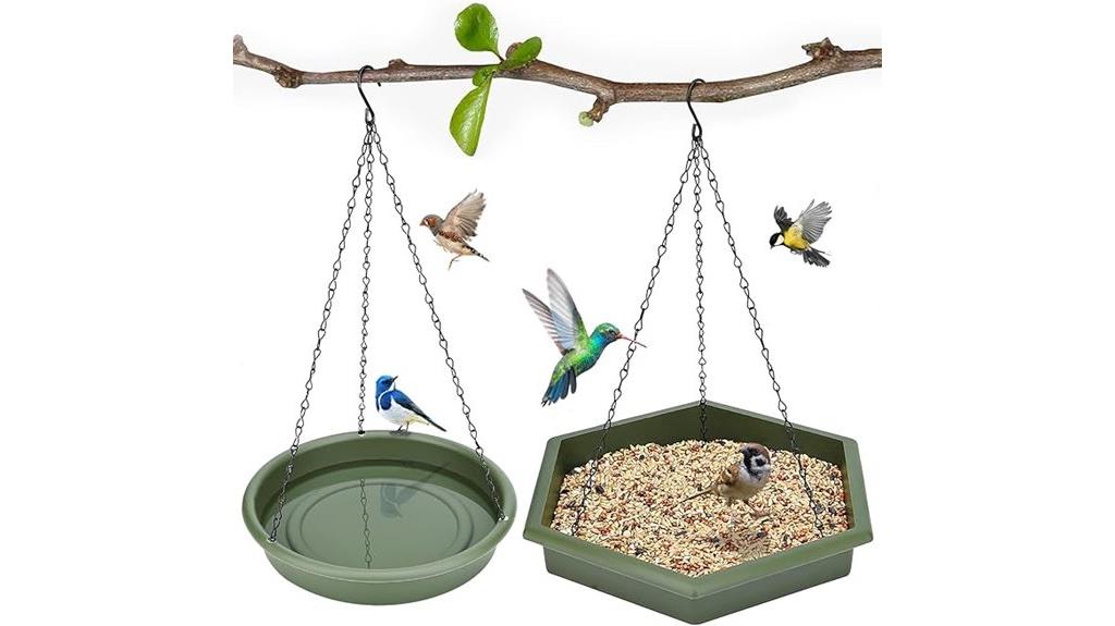 outdoor hanging bird bath