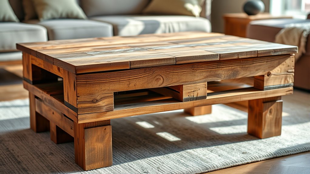 pallets turned coffee table