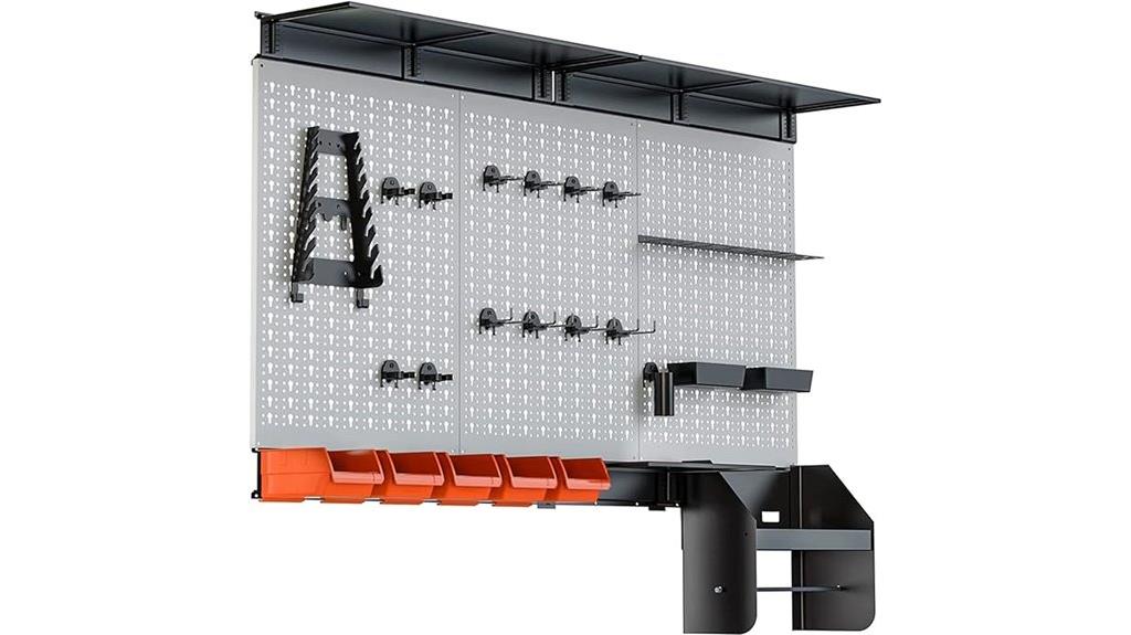 pegboard wall storage system