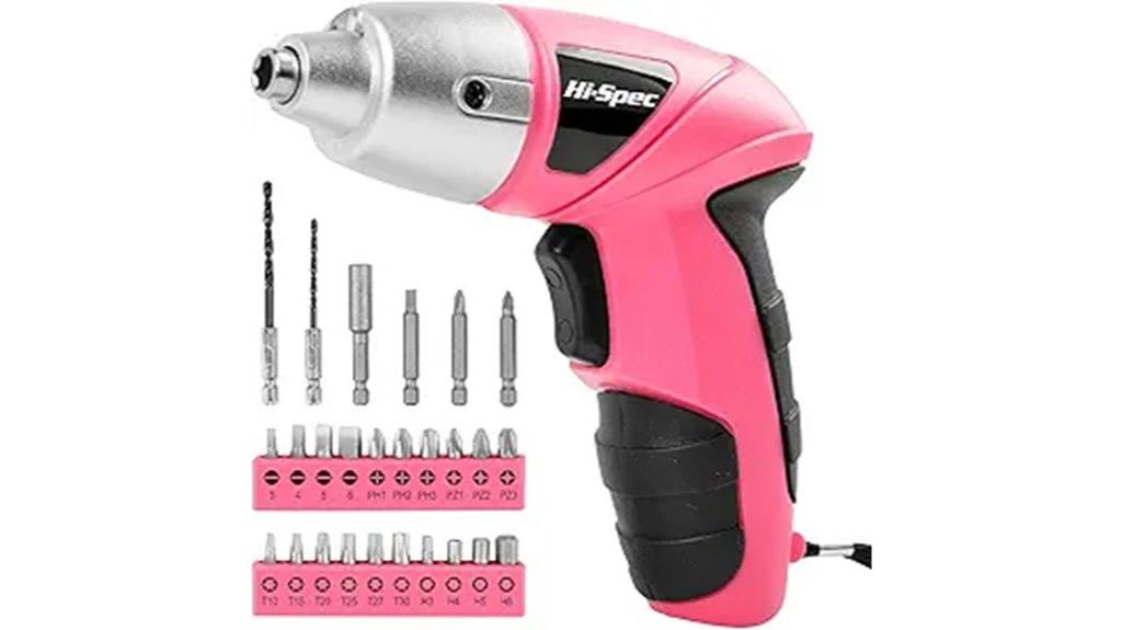 pink 27 piece electric screwdriver