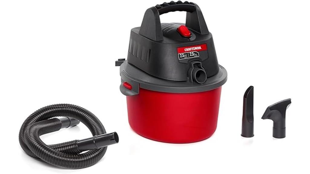 portable 2 5 gallon wet dry vacuum