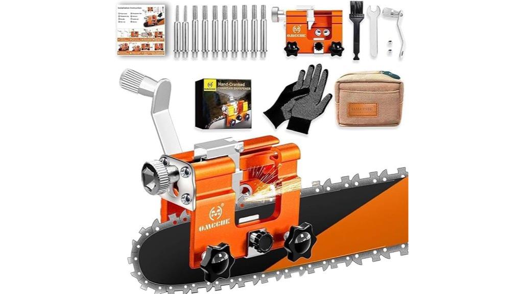 portable chain saw sharpening kit