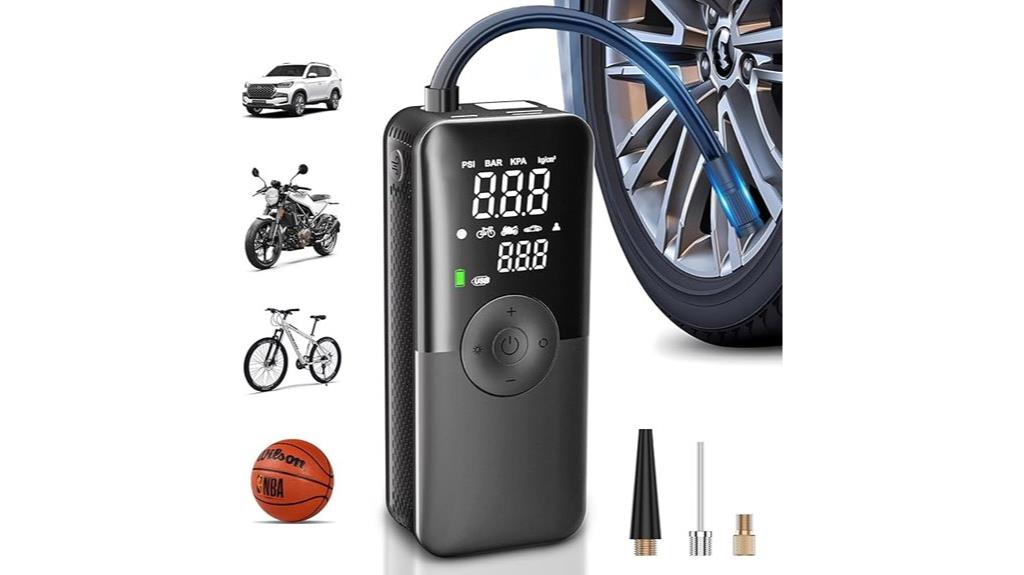 portable cordless tire inflator