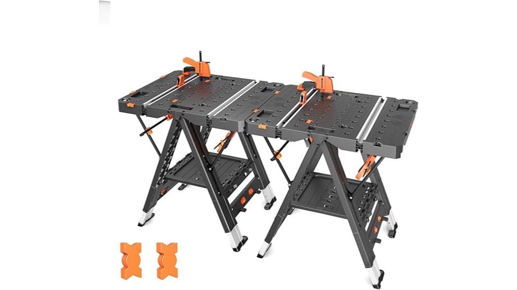 portable folding work table