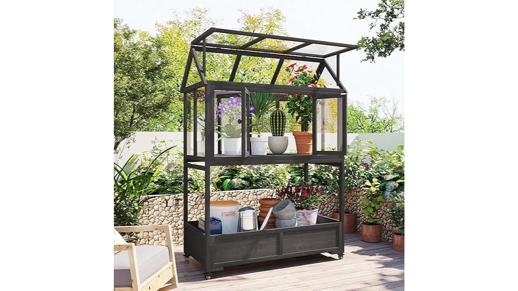 portable wheeled mini greenhouse