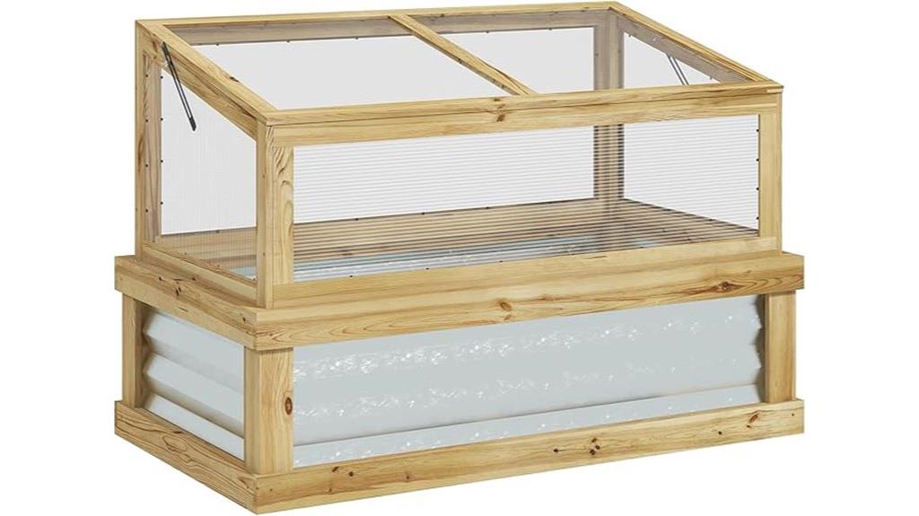 raised garden bed greenhouse