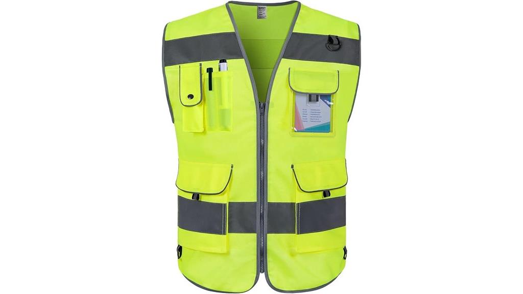 reflective vest with nine pockets