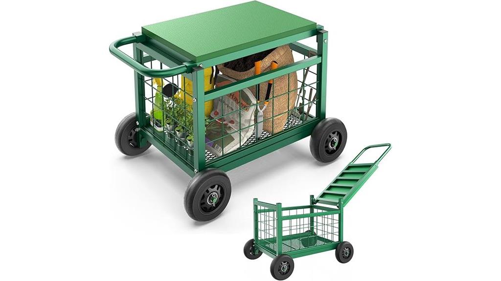 rolling garden work seat