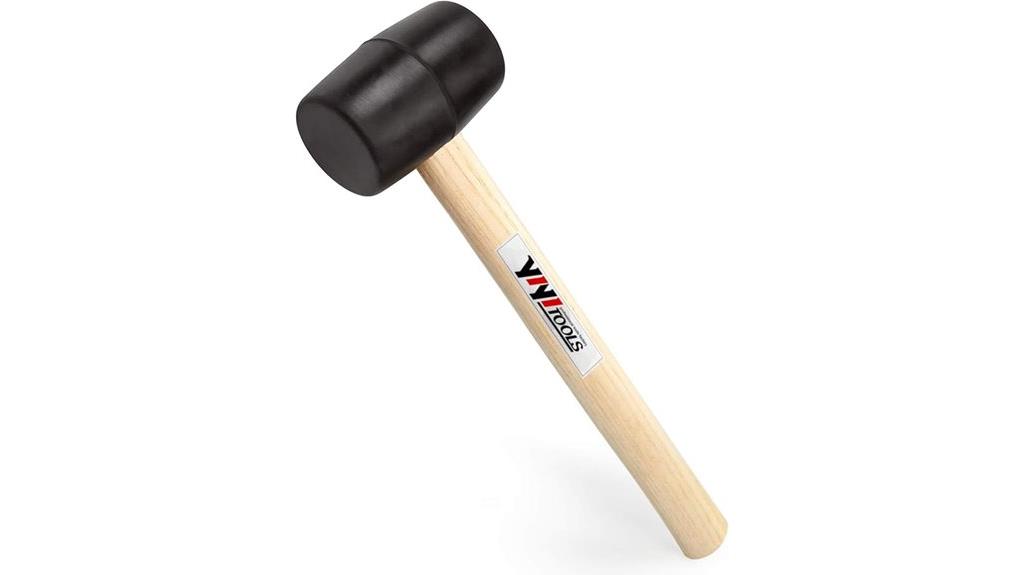rubber mallet with wood