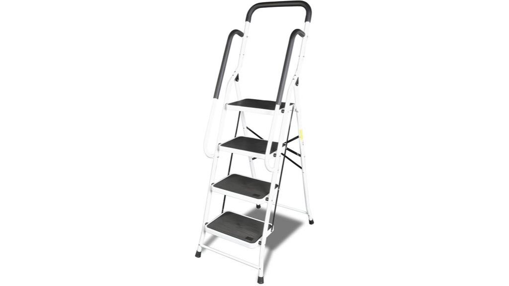 secure four step ladder