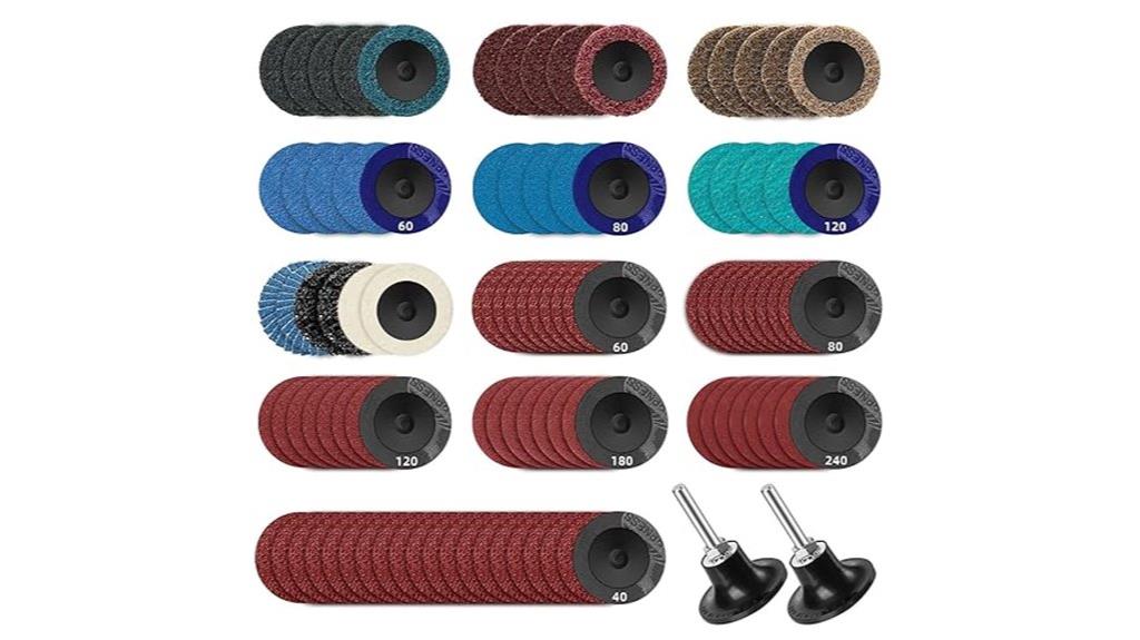 set of 108 sanding discs