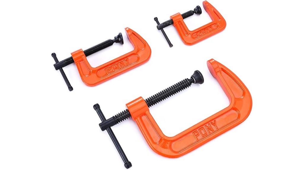 set of three clamps