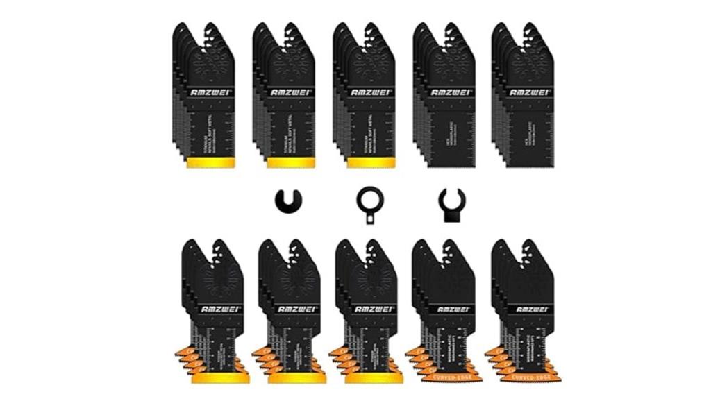 set of titanium oscillating blades
