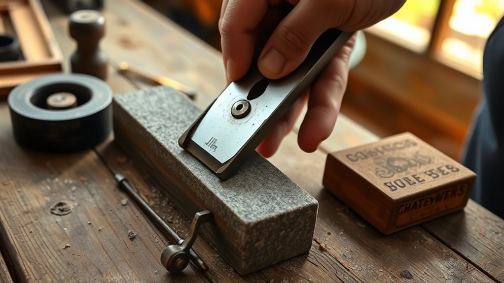 sharpening hand plane blades