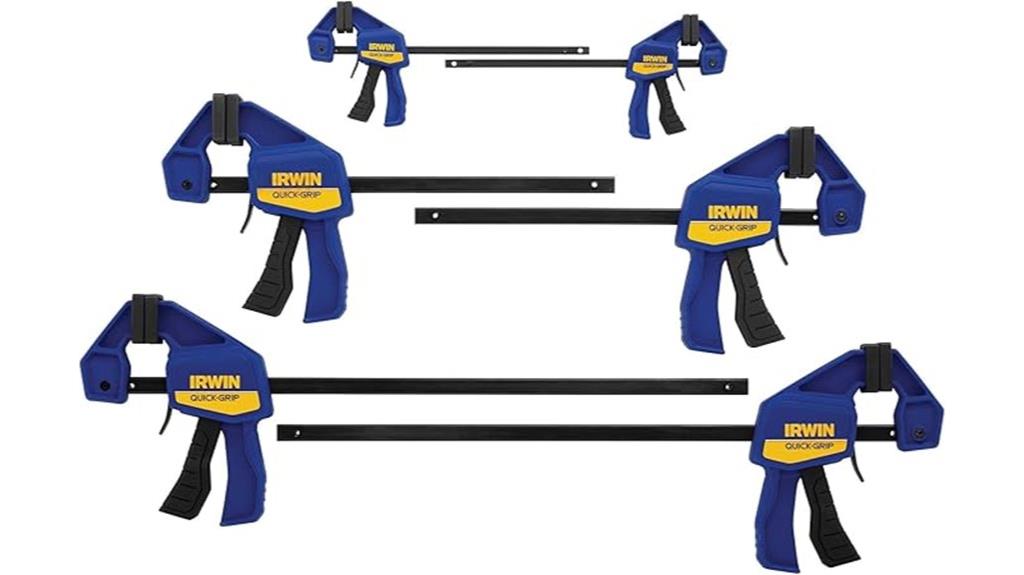 six pack woodworking clamps