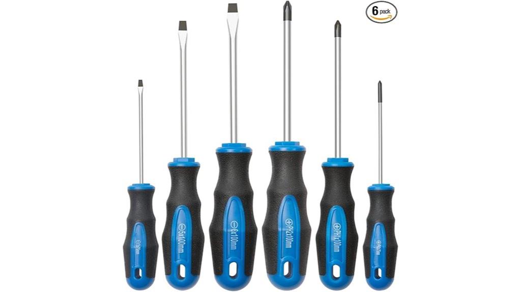 six piece magnetic screwdriver set